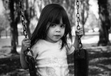 Dan's late niece Michelle on a swing - early 1980s