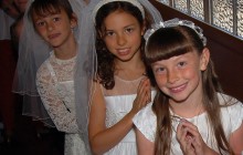 Getting ready for a First Communion ceremony