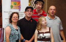 Special Olympians Posing at a Summer fundraiser