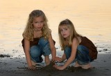 Two sisters at Oxnard beach